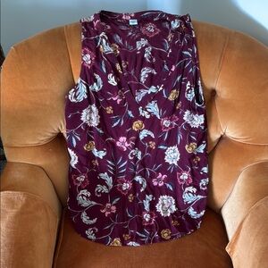 Old Navy White and Gray Tank Top